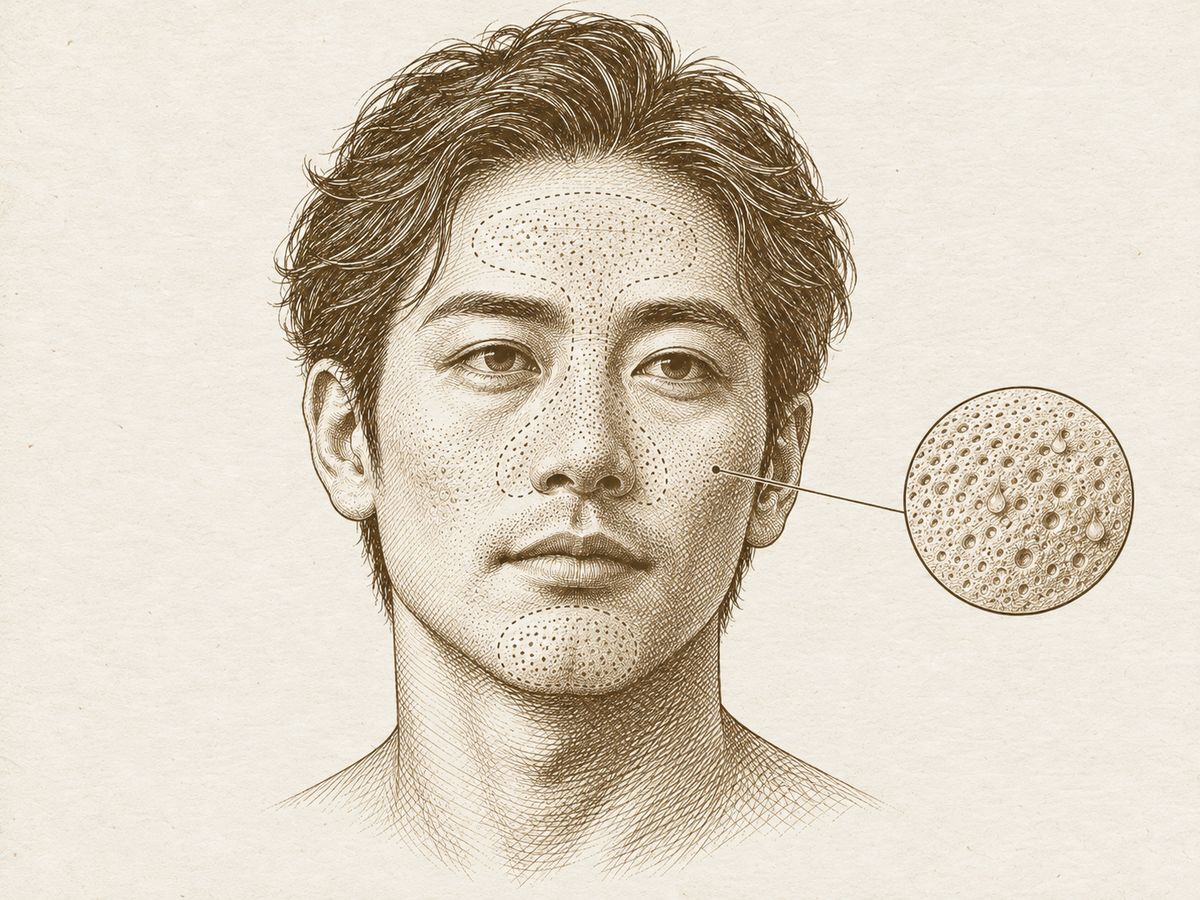 男性の肌の傾向の図
