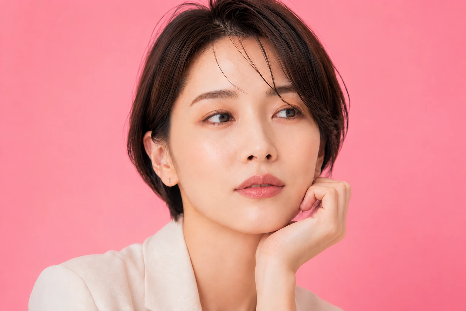 やわらかな表情の女性のイメージ（イメージ写真・施術結果ではありません）