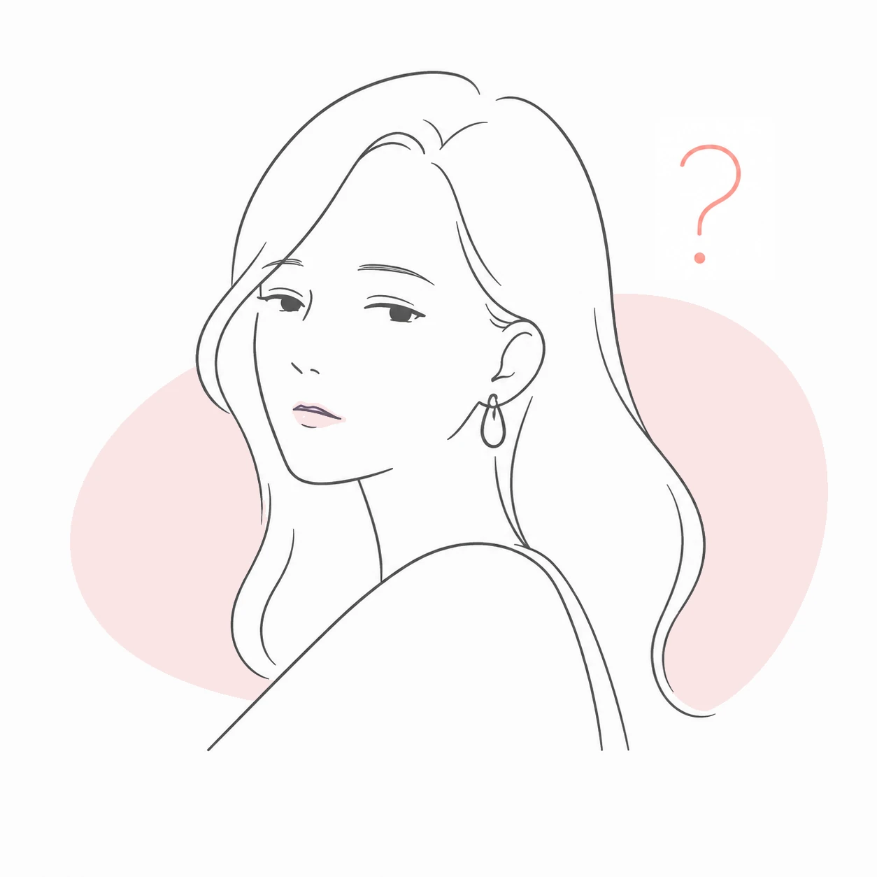 真顔だと不機嫌・疲れて見られがちなお悩みのイラスト(イメージ)
