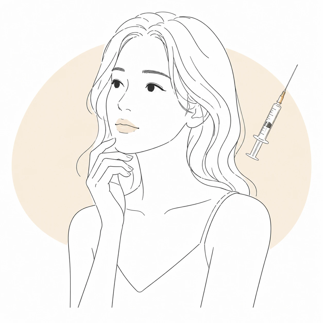 ボトックスでは変化が少なく物足りなかったお悩みのイラスト(イメージ)