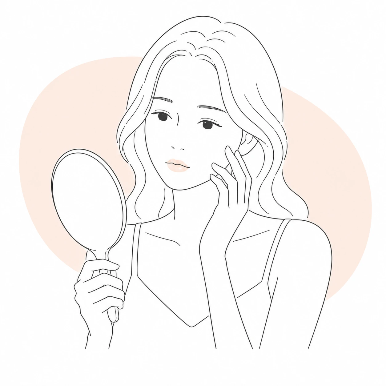 ヒアルロン酸で厚くなるだけでくびれが出なかったお悩みのイラスト（イメージ）