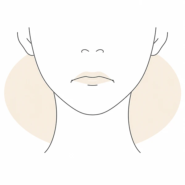 口角が下がって疲れて見えるお悩みのイラスト（イメージ）