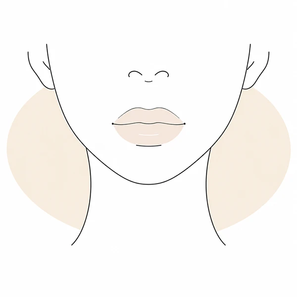 唇の厚みが気になるお悩みのイラスト（イメージ）